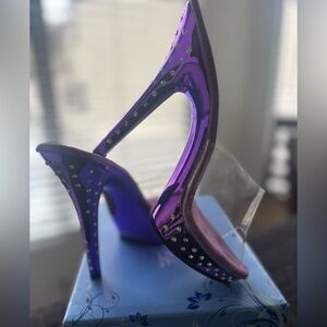Glamorous Purple Rhinestone Heels